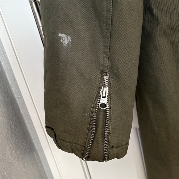 Me Jane L Quilted Olive Green Military Jacket - Picture 9 of 12